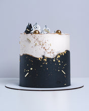 Load image into Gallery viewer, Black & Gold Cake