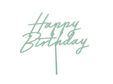 Load image into Gallery viewer, Acrylic Green Happy Birthday Cake Topper