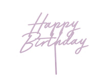 Load image into Gallery viewer, Acrylic Purple Happy Birthday Cake Topper