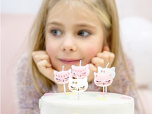 Load image into Gallery viewer, Cat Birthday Candles x 6