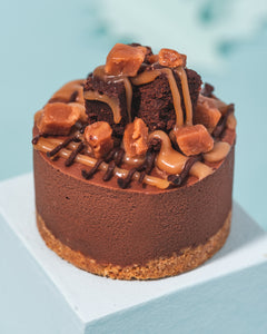 Caramel & Chocolate Brownie Cheesecake Dessert Pot