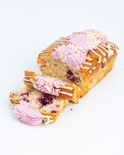 Load image into Gallery viewer, Raspberry & White Chocolate Loaf Cake
