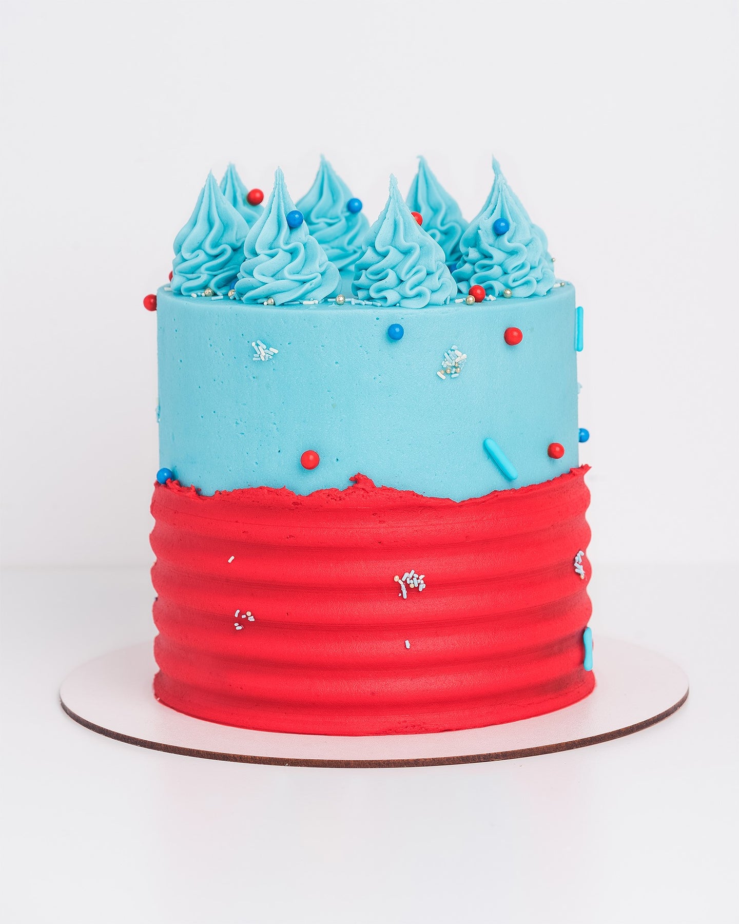 Blue & Red Cake