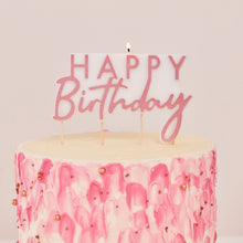 Load image into Gallery viewer, Rose Gold Happy Birthday Candle