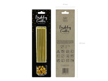 Load image into Gallery viewer, Tall Gold Candles (set of 12)