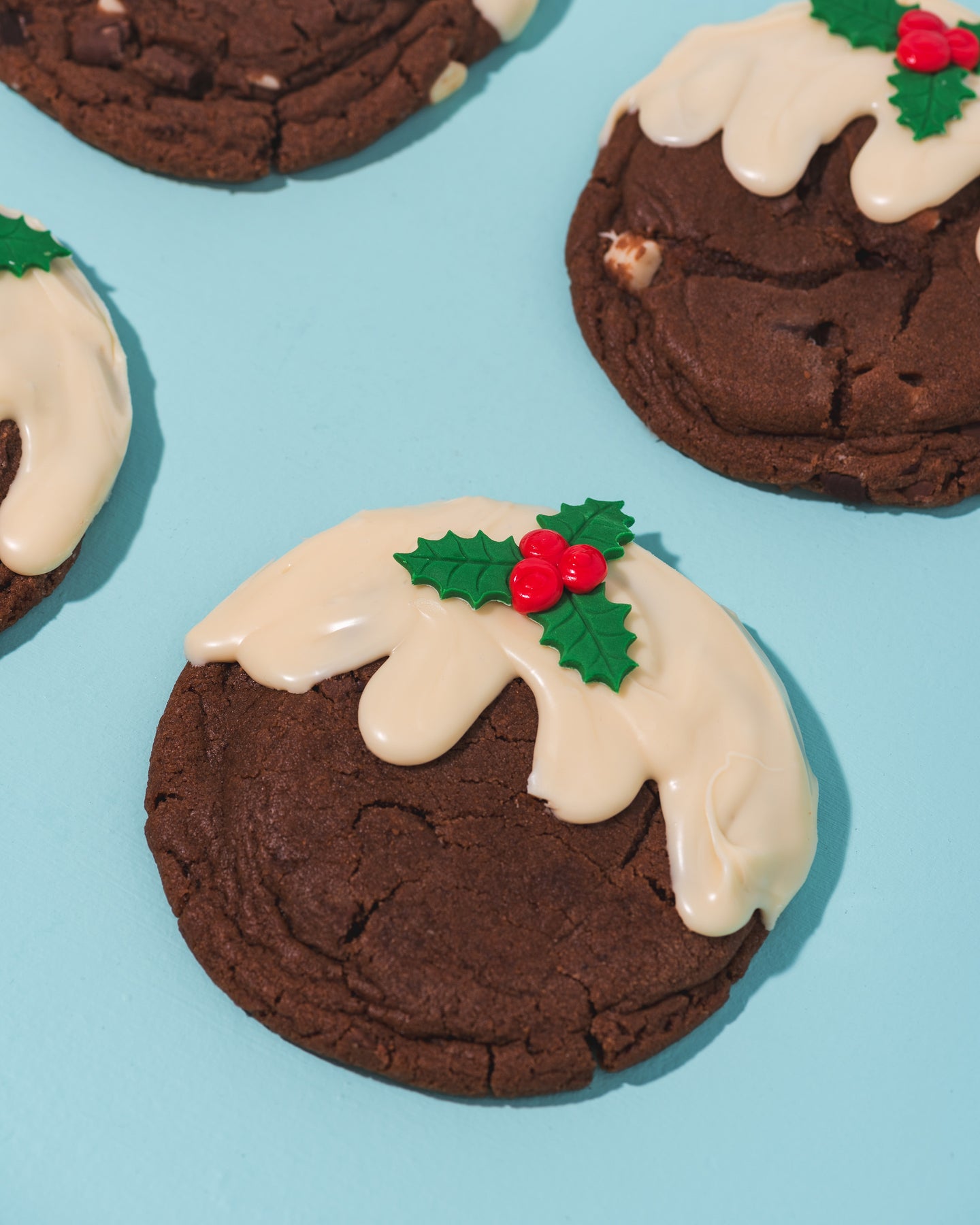 Triple Chocolate Christmas Pud Cookies (box of 4)