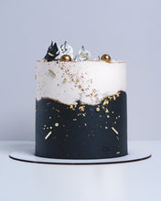 Load image into Gallery viewer, Black &amp; Gold Cake
