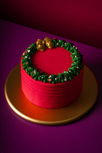 Red Velvet Christmas Wreath Cake