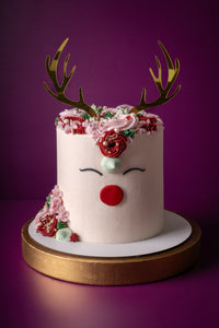 Floral Reindeer Cake