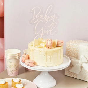 Baby Girl Acrylic Cake Topper