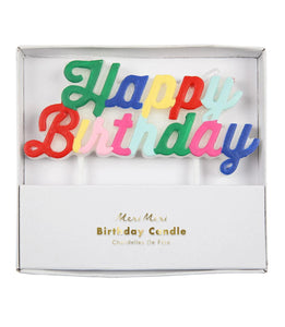 Multicolour Happy Birthday Candle