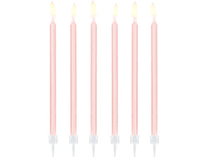 Tall Light Pink Candles (set of 12)