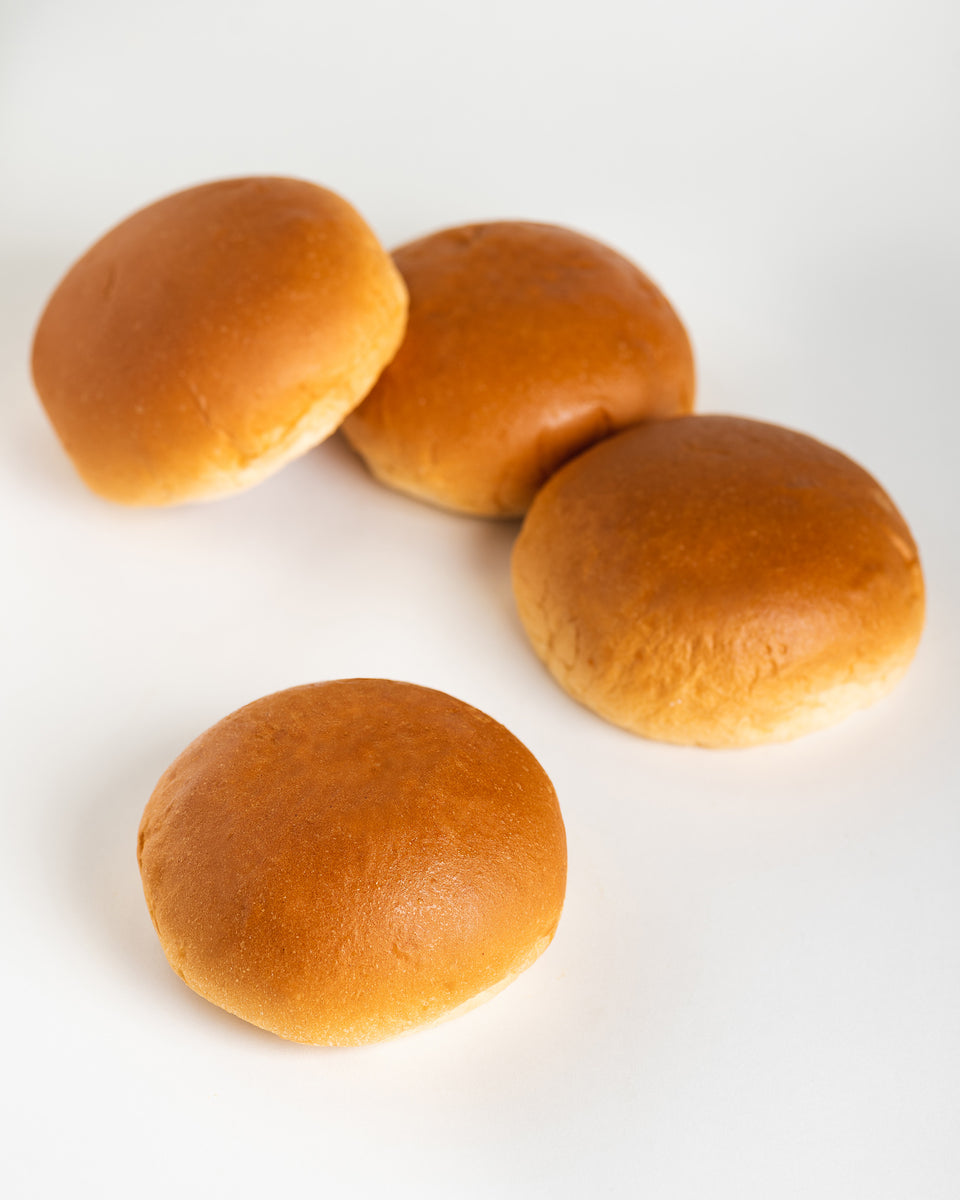 Brioche Burger Buns (4 Pack) French Village Bakery