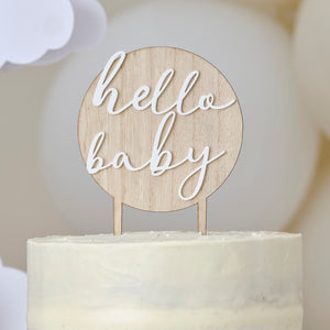 Hello Baby Wooden Topper