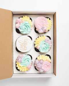 Pastel Cupcake Box (Box of 6)