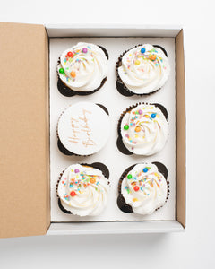 Rainbow Sprinkle Cupcake Box (Box of 6)