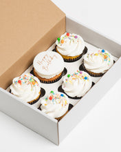 Load image into Gallery viewer, Rainbow Sprinkle Cupcake Box (Box of 6)
