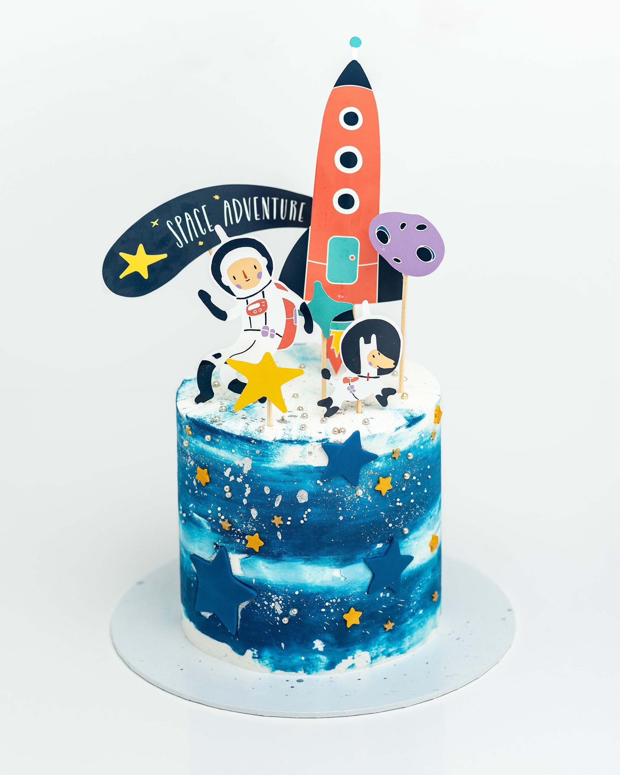 Space themed half birthday cake 😍 . . #halfbirthdaycake #6monthcake  #halfcake #spacethemecake #themedcakes #cakesofinstagram… | Instagram